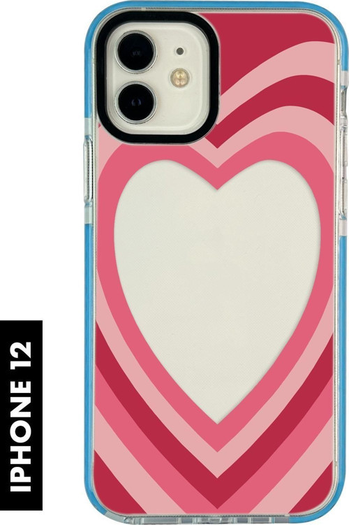 İphone 12 Uyumlu Kalp Desenli Premium Silikonlu Candy Telefon Kılıfı