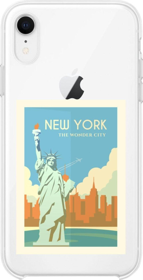 İphone Xr Newyork Wonder City Şeffaf Telefon Kılıfı