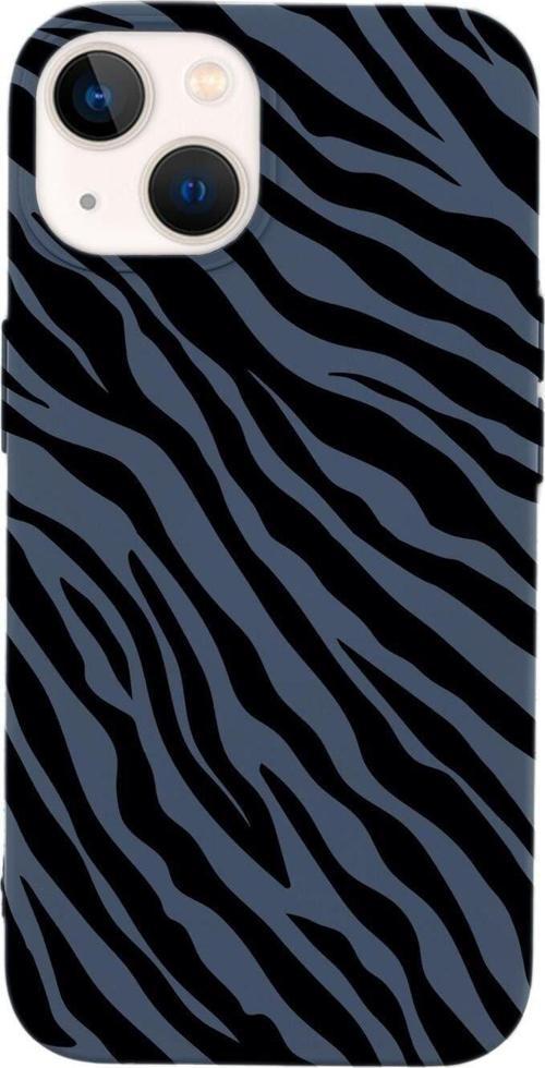 İphone 14 Plus Uyumlu Zebra Pattern Desenli Premium Silikonlu Lansman Telefon Kılıfı