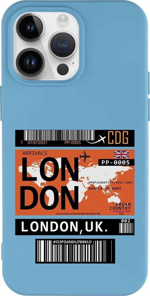 İphone 15 Pro Uyumlu London Yaprak Desenli Premium Silikonlu Lansman Telefon Kılıfı