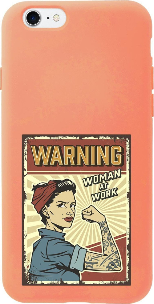 İphone 7 Uyumlu Women At Work Desenli Premium Silikonlu Lansman Telefon Kılıfı