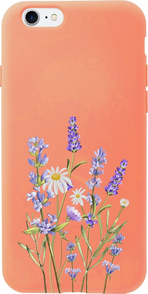 İphone 7 Uyumlu Lavender Desenli Premium Silikonlu Lansman Telefon Kılıfı