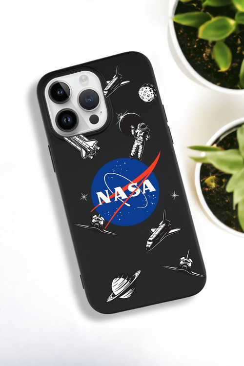 İphone 15 Pro Max Uyumlu Nasa Desenli Premium Silikonlu Lansman Telefon Kılıfı