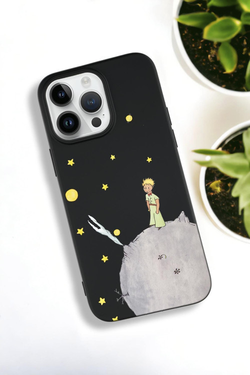 İphone 15 Pro Uyumlu Küçük Prens Desenli Premium Silikonlu Lansman Telefon Kılıfı