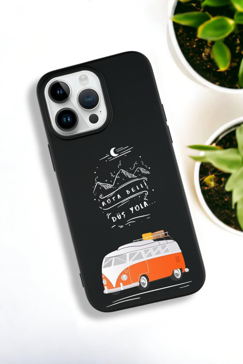 İphone 15 Pro Uyumlu Rota Belli Desenli Premium Silikonlu Lansman Telefon Kılıfı