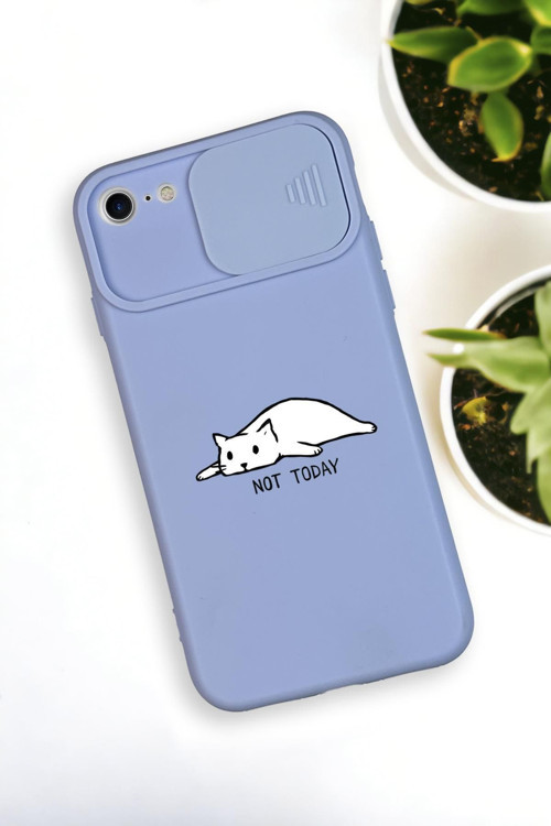 İphone 6 Uyumlu Not Today Desenli Kamera Koruma Slider Kapaklı Silikonlu Telefon Kılıfı