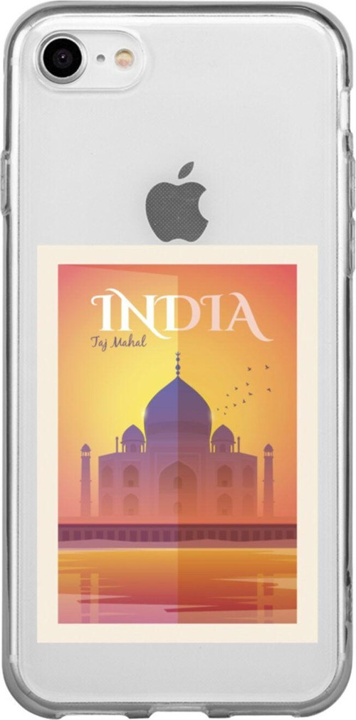 İphone 7 Tac Mahal Tasarımlı Şeffaf Telefon Kılıfı
