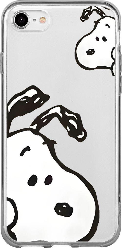 İphone 7 / 8 / Se Uyumlu Cool Doggo Desenli Şeffaf Silikonlu Telefon Kılıfı