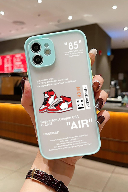 İphone 11 Uyumlu Sneaker Step Desenli Buzlu Şeffaf Telefon Kılıfı