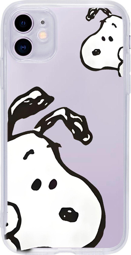 İphone 11 Uyumlu Cool Doggo Desenli Şeffaf Silikonlu Telefon Kılıfı
