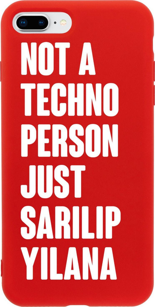 İphone 7 Plus / 8 Plus Uyumlu Not Techno Person Just Sarılıp Yılana Desenli Telefon Kılıfı