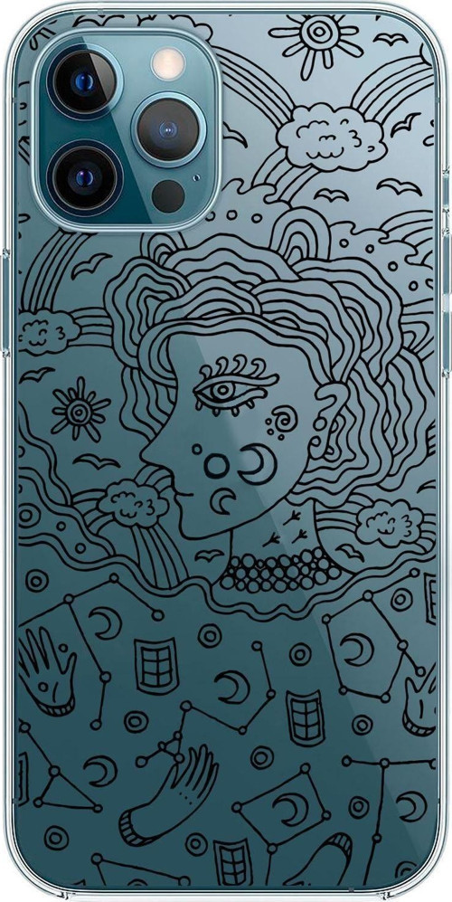 Iphone 12 Pro Max Art Of Astrology Premium Şeffaf Silikon Kılıf