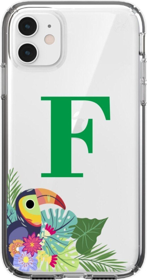 Yeşil Papağan F Harfli Iphone 11 Şeffaf Kılıf