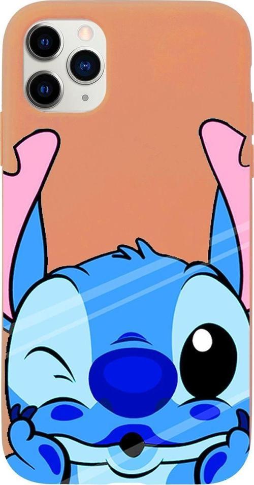 İphone 11 Pro Max Uyumlu Stitch Desenli Premium Silikonlu Lansman Telefon Kılıfı