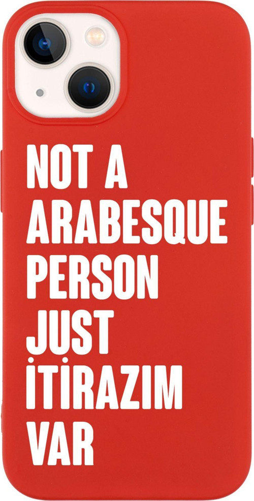 İphone 15 Uyumlu Not Arabesque Person Just İtirazım Var Desenli Telefon Kılıfı