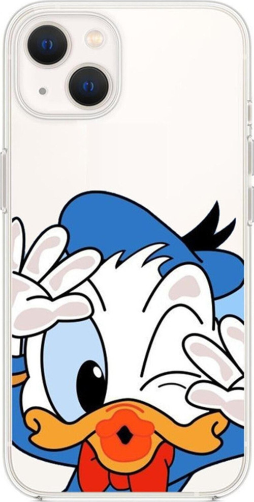 İphone 15 Uyumlu Duffy Desenli Şeffaf Telefon Kılıfı
