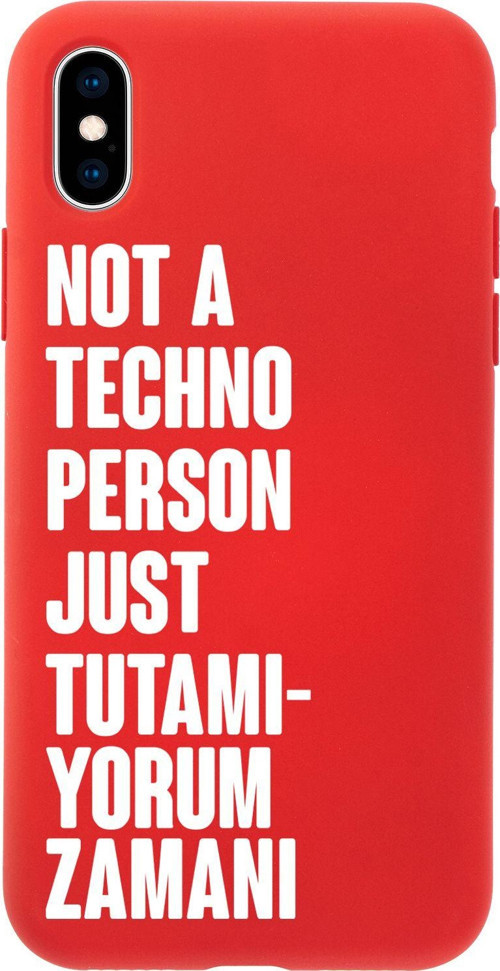 İphone X / Xs Uyumlu Not Techno Person Just Tutamıyorum Zamanı Desenli Telefon Kılıfı