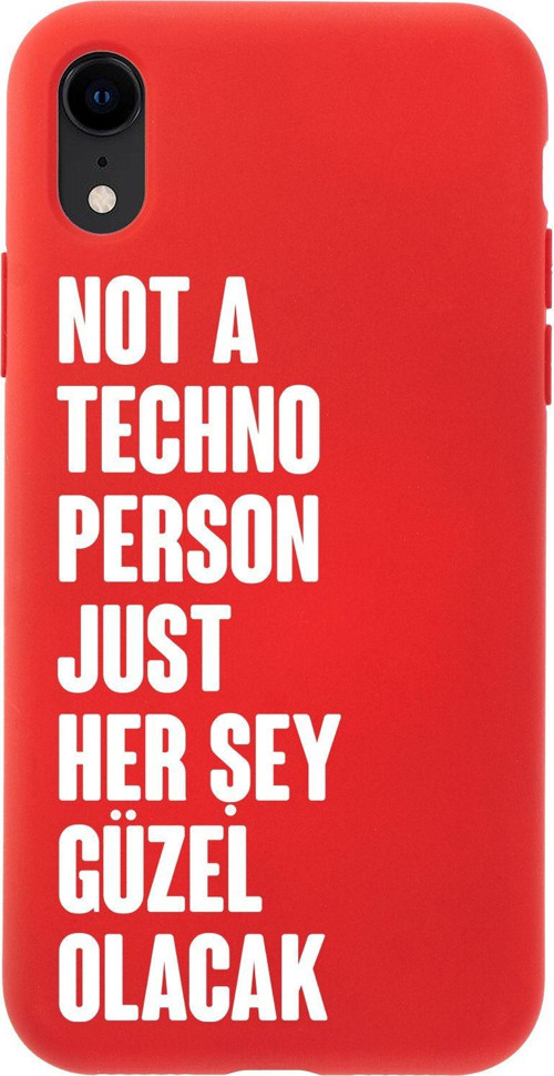 İphone Xr Uyumlu Not Techno Person Just Her Şey Güzel Olacak Desenli Telefon Kılıfı