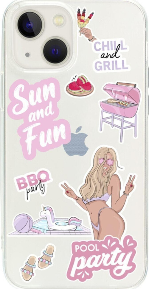 İphone 15 Pool Party Şeffaf Telefon Kılıfı