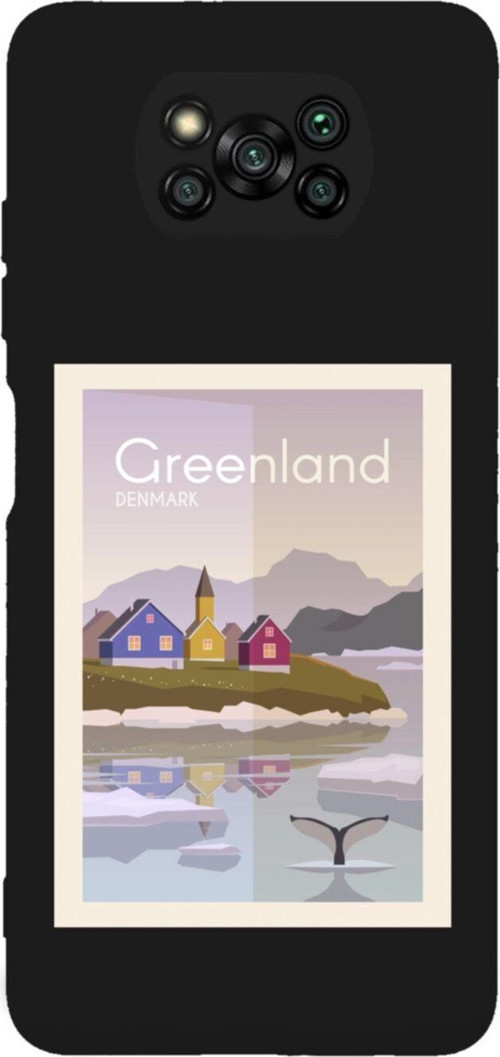 Poco X3 Greenland Denmark Premium Silikonlu Lansman Siyah Telefon Kılıfı