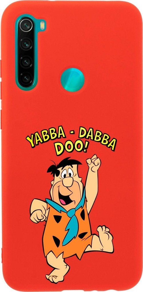 Xiaomi Redmi Note 8 Inek Desenli Çakmaktaş Premium Silikonlu Lansman Kırmızı Telefon Kılıfı