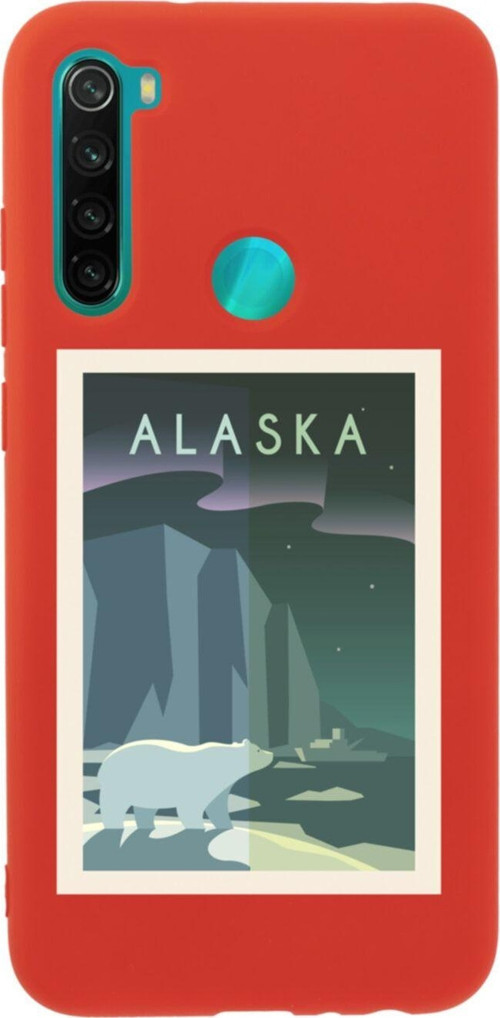 Xiaomi Redmi Note 8 Alaska Premium Silikonlu Lansman Kırmızı Telefon Kılıfı