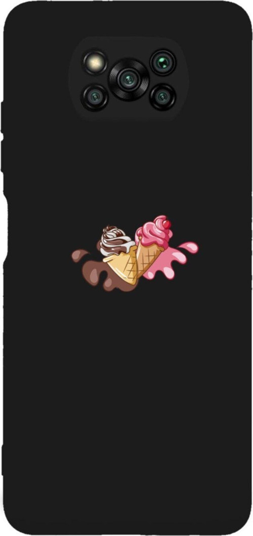 Poco X3 Pro Dondurmalar Premium Silikonlu Lansman Siyah Telefon Kılıfı
