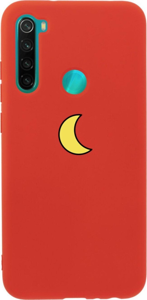 Xiaomi Redmi Note 8 Moon Slience Premium Silikonlu Lansman Kırmızı Telefon Kılıfı