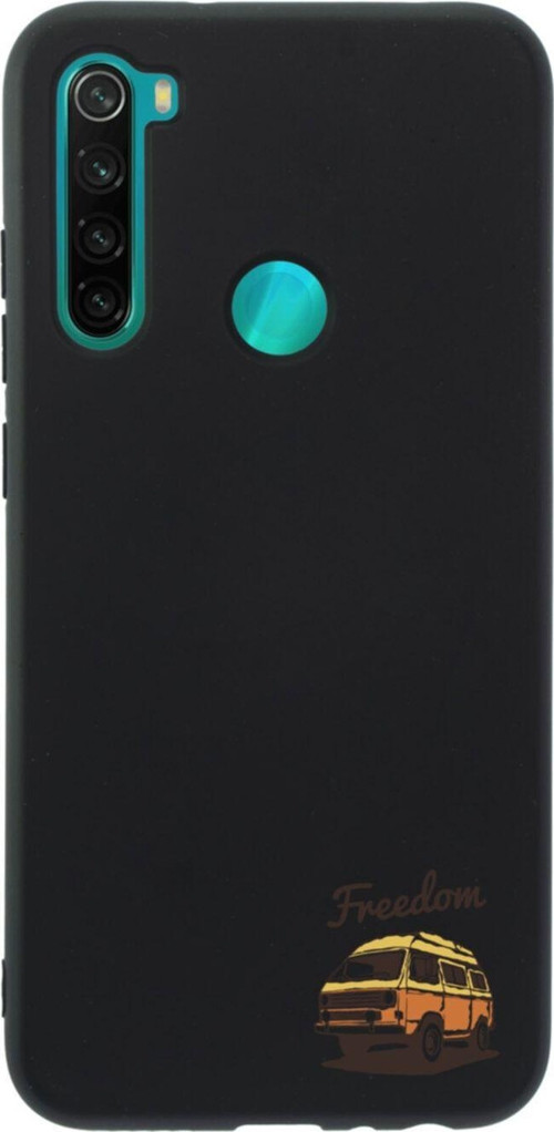 Xiaomi Redmi Note 8 Freedom Karavan Premium Silikonlu Lansman Siyah Telefon Kılıfı