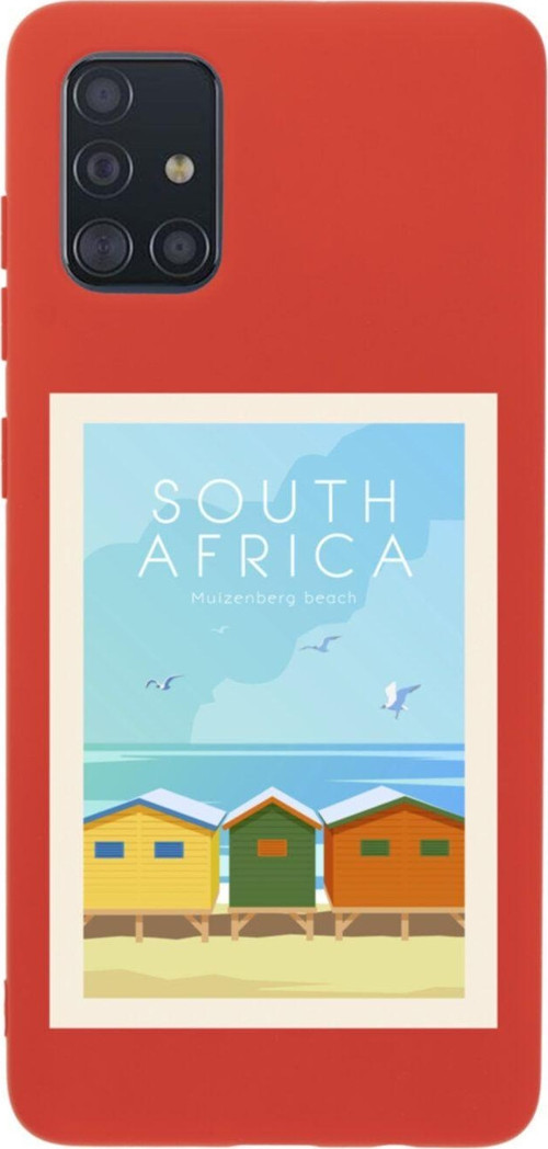 Samsung A51 South Africa Premium Silikonlu Lansman Kırmızı Telefon Kılıfı