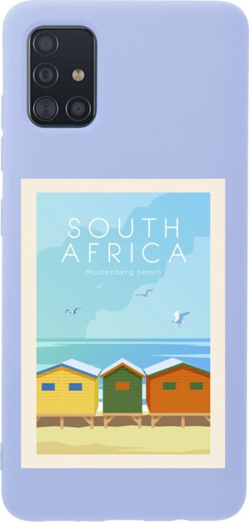 Samsung A51 South Africa Premium Silikonlu Lansman Lila Telefon Kılıfı