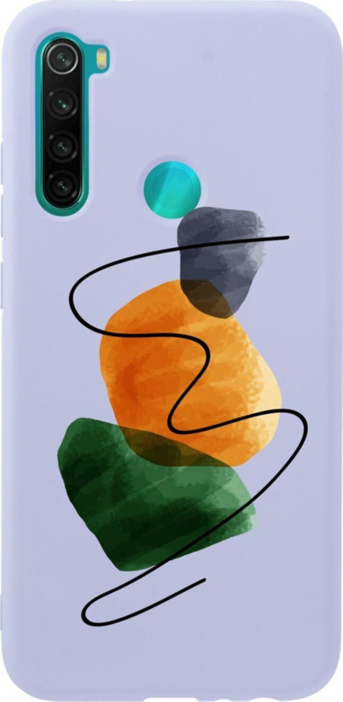 Xiaomi Redmi Note 8 Art 3 Premium Silikonlu Lansman Lila Telefon Kılıfı