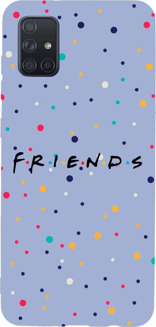 Samsung A71 Friends Desenli Premium Silikonlu Lansman Lila Telefon Kılıfı