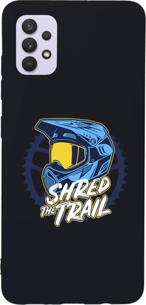Samsung A32 Shred The Trail Premium Silikonlu Lansman Siyah Telefon Kılıfı
