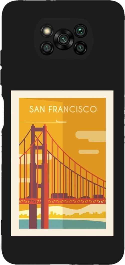 Poco X3 Pro San Fransisco Premium Silikonlu Lansman Siyah Telefon Kılıfı