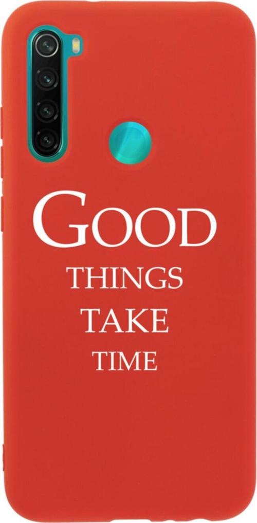Xiaomi Redmi Note 8 Good Thing Take Premium Silikonlu Lansman Kırmızı Telefon Kılıfı