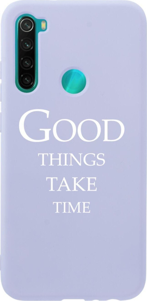 Xiaomi Redmi Note 8 Good Thing Take Premium Silikonlu Lansman Lila Telefon Kılıfı