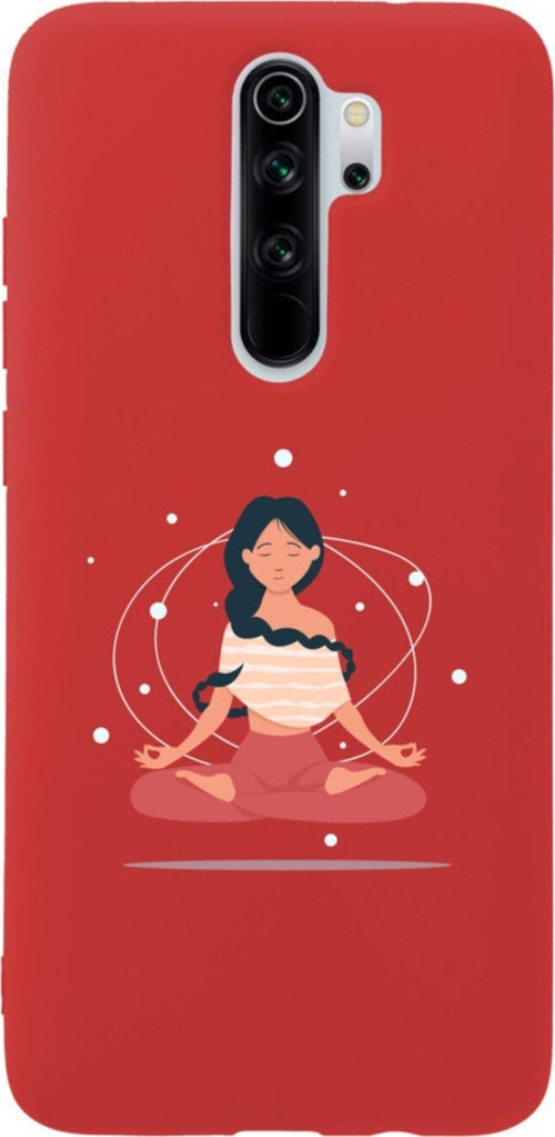 Xiaomi Redmi Note 8 Pro Medidation Premium Silikonlu Lansman Kırmızı Telefon Kılıfı