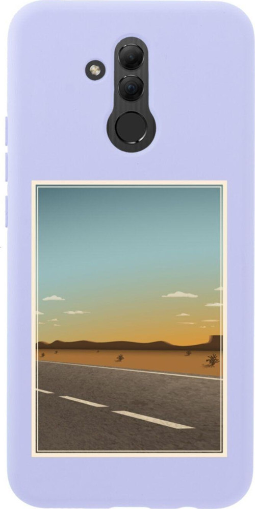 Huawei Mate 20 Lite Road Premium Silikonlu Lansman Lila Telefon Kılıfı