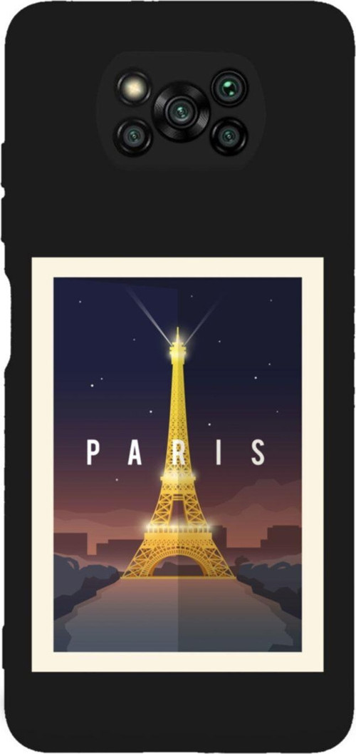 Poco X3 Paris Premium Silikonlu Lansman Siyah Telefon Kılıfı