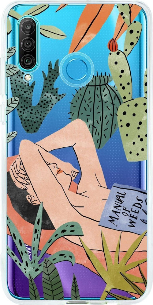 Huawei P30 Lite Uyumlu Manual Of Weeds Premium Şeffaf Silikon Kılıf
