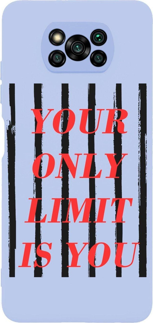 Poco X3 Your Only Lımıt Is You Desenli Premium Silikonlu Lansman Lila Telefon Kılıfı
