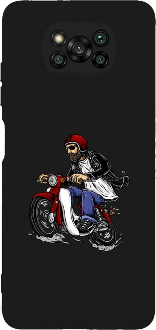 Poco X3 Pro Motobiker Premium Silikonlu Lansman Siyah Telefon Kılıfı