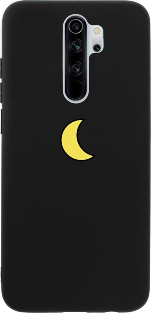 Xiaomi Redmi Note 8 Pro Moon Slience Premium Silikonlu Lansman Siyah Telefon Kılıfı