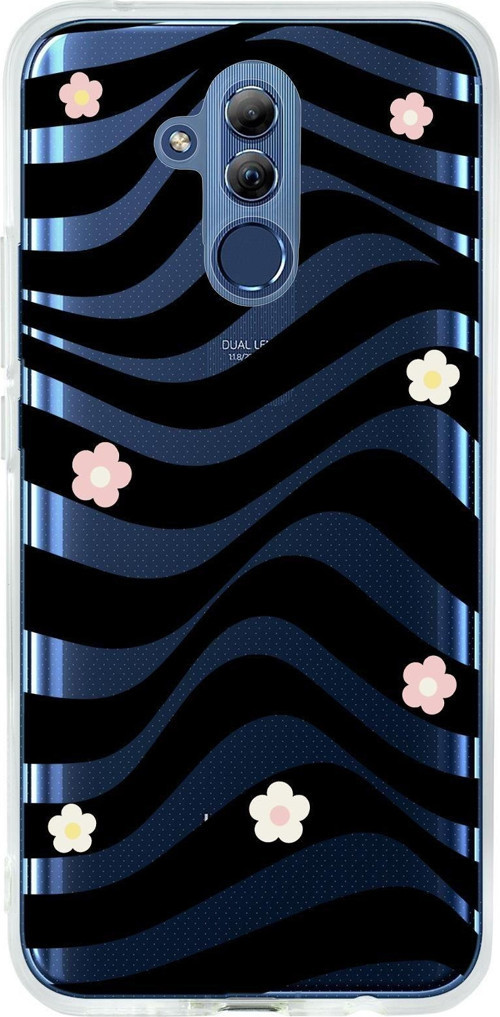 Huawei Mate 20 Lite Uyumlu Flowers İn Illusion Premium Şeffaf Silikon Kılıf
