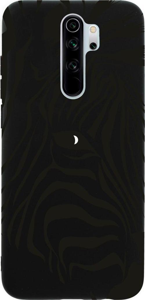 Xiaomi Redmi Note 8 Pro Zebra Head Desenli Premium Silikonlu Lansman Siyah Telefon Kılıfı