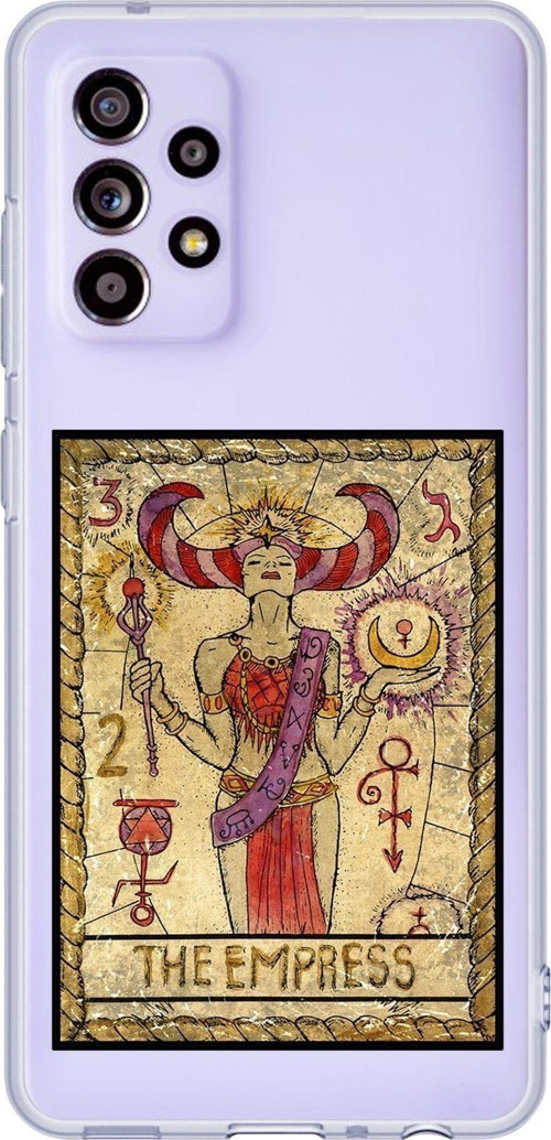 Galaxy A32 Uyumlu The Empress Desenli Premium Şeffaf Silikonlu Telefon Kılıfı