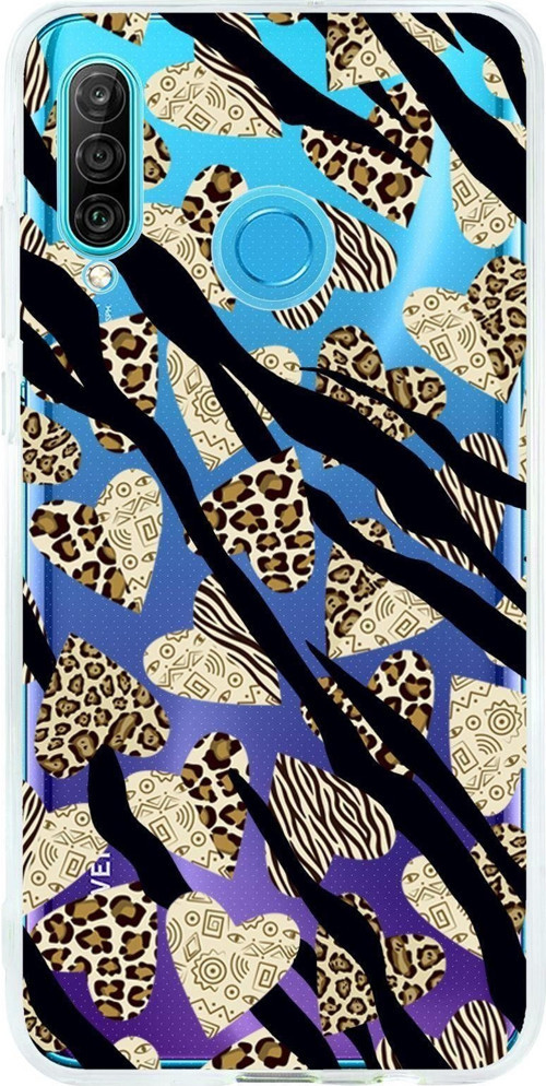 Huawei P30 Lite Love Animals Premium Şeffaf Silikon Kılıf
