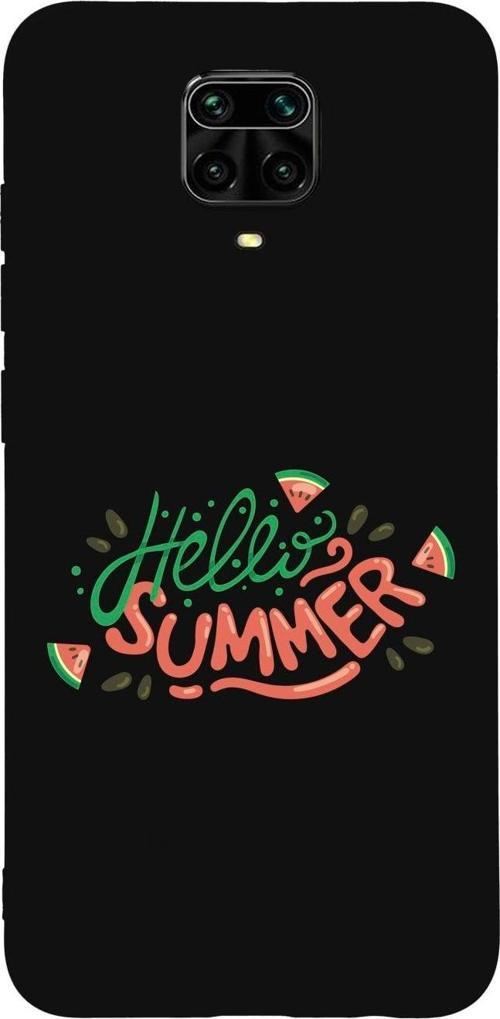Xiaomi Redmi Note 9 Pro Hello Summer Desenli Premium Silikonlu Lansman Siyah Telefon Kılıfı