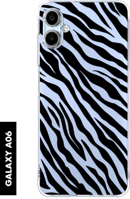 Samsung A06 Uyumlu Zebra Pattern Premium Silikonlu Şeffaf Telefon Kılıfı